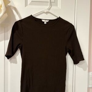 Banana Republic Dark Brown Short Sleeve Top